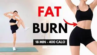 15 Min Cardio Abs Workout – All Standing | Lose Belly Fat, No Jumping, No Repeat, No Equipment