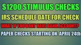 BIG UPDATE: WHEN IS MY CHECK COMING? IRS SCHEDULE FOR CHECK, WHAT IF YOU DON'T HAVE BANK ACCOUNT?