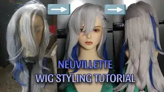 Neuvillette Wig Styling Tutorial How to make fake hairline
