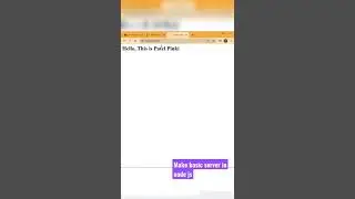 Make basic server in nodejs 