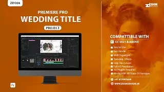 New Premiere Pro Wedding Title Template | Premiere Pro Project ZD026 