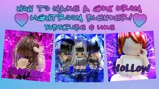 How to make a GFX with lightroom blender + background