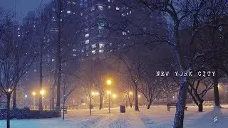 Snowy night in New York City. ASMR G85 12-60mm 4K