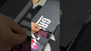 Chris at Mainline Skate Shop helping me setup my new Welcome 🛹 #skateboard #griptape #asmr