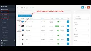 Admin Product Bulk Update Price Qty Status - OpencartTools