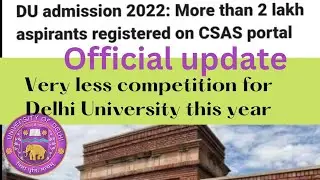 Good News for all DU aspirants:DU total registrations very less this year as compared to last years.