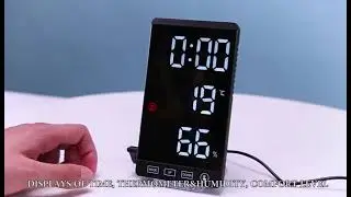 Гигрометр термометр / Зеркальные часы / Метеостанция домашняя