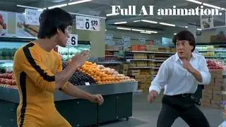 Bruce Lee VS Jackie Chan | Fan AI animation