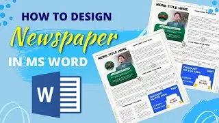How to Design newspaper in MS Word  || in Urdu and Hindi || Elesson Info