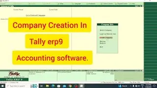 ||Company Kaise Create kare || In Tally erp9|| With GST.