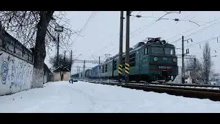 Электровоз ВЛ80К - 007 с грузовым поездом | Freight trains in Ukraine