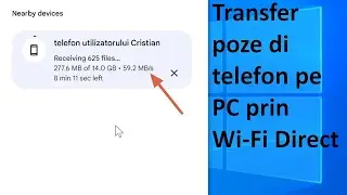 Conexiune Wi Fi Direct între telefon PC