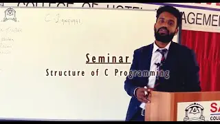 Student Seminar - 1 (STRUCTURE OG C PROGRAMMING)| Mr. Siddharth B.C.A | Sambhram college, KGF