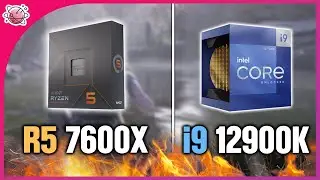 R5 7600X vs i9 12900K | Real Benchmark | 1080p