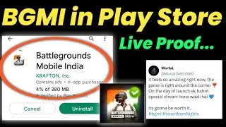 BGMI Now showing in playstore | Bgmi New Notice For All Users | Bgmi server on date Confirmed 