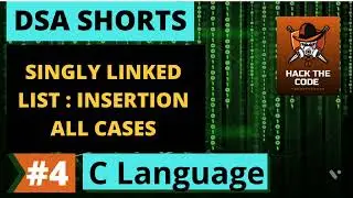 LINKED LIST Data Structures | Insert a node in singly linked list (all cases)| C language