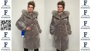 Шуба мутон с капюшоном 7900 ₽ как новая р.44-46 /10642/