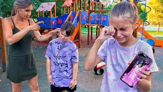 СЫН ПОРУГАЛСЯ С МОЕЙ СЕСТРОЙ И РАЗБИЛ ЕЙ АЙФОН. РЕАКЦИЯ МОЕЙ МАМЫ НА СЫНА