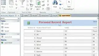 Topic-228. MS access: creating reports CS101 Topic 228