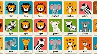 Learn Wild Animal Names Fast with Fun Flashcards!
