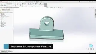 SolidWorks Tutorial for Beginners #70 - How to Suppress and Unsuppress SolidWorks Feature