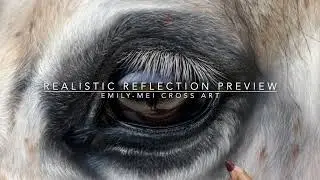 Realistic eye reflection + light fur preview #beginnerartists #pastelpencils #patreon #softpastels