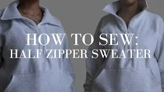 HOW TO SEW : 1/4 ZIPPER SWEATER // SWEATER - SEWING TUTORIAL  #sewing #fashion #diy
