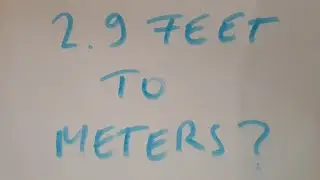 2.9 feet to meters?
