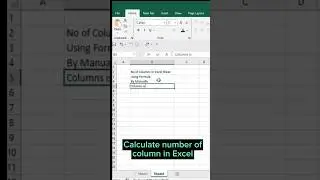 Calculate Number of Columns and Rows in Excel Using Formula.