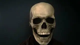 Máscara de Halloween, calavera de cabeza completa de mandíbula móvil