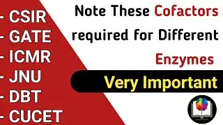 Enzymes And Their Cofactors | Biochemistry Important Topics | CSIR | DBT | GATE | ICMR | JNU | CUCET