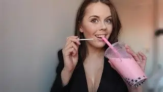 ASMR | PINK Lipgloss, PINK Boba & PINK Kisses 😉💋