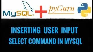 pySQL 9 | Inserting user input and select ( display table ) command | #pyGuru