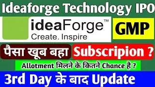 Ideaforge IPO | Ideaforge IPO Day 3 Subscription Status | Ideaforge IPO GMP | Upcoming IPO 2023