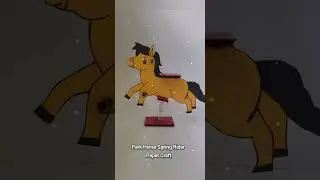 Horse Spring Rider Paper Craft