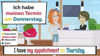 Learn German A2-B1 | Temporal prepositions: um, an, in, vor, seit