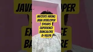 Infosys Hiring Java Developers | Bangalore Jobs 2025 | IT Careers India