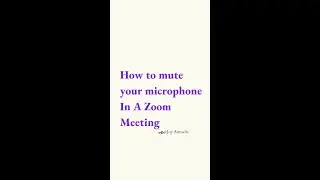 How To Mute Your Microphone In A Zoom Meeting... Using an Android Phone