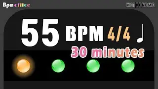 55BPM Metronome │ 4/4 │ 4th │ Wood │ 30min