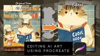 Editing AI art using Procreate app