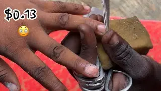 $0.13 STREET PEDICURE DONE BY AN EXPERIENCED LOCAL NAIL CUTTER.