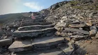 The Staircase to the Tyven Mountain in Hammerfest. Norway.