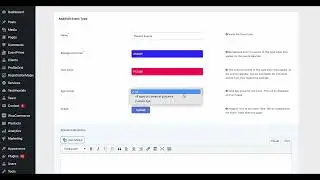 Manage WordPress Event Types, all in one WordPress Plugin