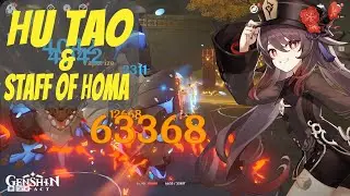 Hu Tao with Staff of Homa, F2P & Bad Luck Build! UPDATED! | Genshin Impact Showcase