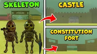 Dead Rails | Roblox | 20 Skeletons from Sterling take over the Castle and Fort Constitution