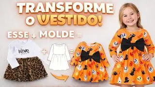 Como transformar um molde de vestido GODÊ em vestido normal