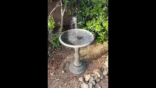 Solar Powered Water Fountain Bird Bath Conversion