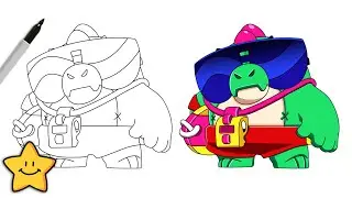 How To Draw Buzz 🦖😎 | Brawl Stars | New Brawler | Step By Step | Tutorial