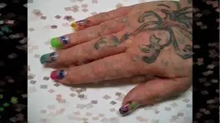 Nail Art Tutorial - Happy New Year 2012 Nails by Fonda