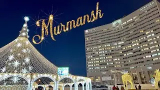 Murmansk Vlog | Kutup gecelerinde Murmansk| Walking from Azimut Hotel to Murmansk Mall |
